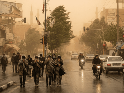 گردوخاک و شرجی در راه خوزستان