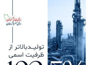 تولید بالاتر از ظرفیت اسمی