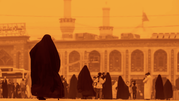آسمان کربلا نارنجی شد