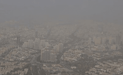 وضعیت بنفش آلودگی هوا در مسجدسلیمان
